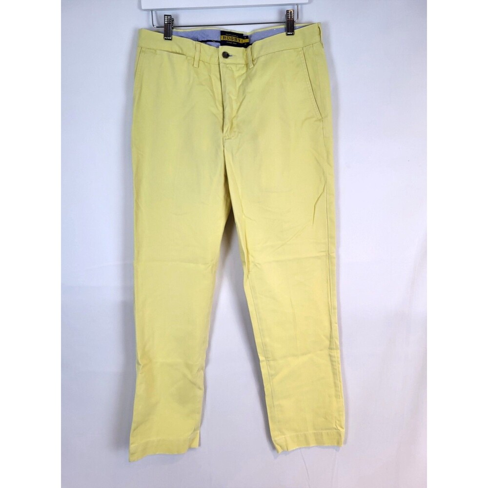 Ralph Lauren Rugby Pants Mens 33X32 Yellow Chino